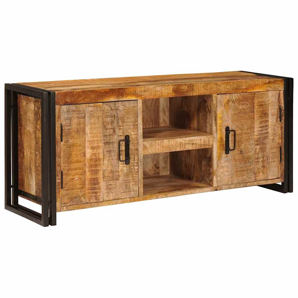 Meuble Tv Marron 120 X 30 X 50 Cm Bois De Manguier Brut Massif