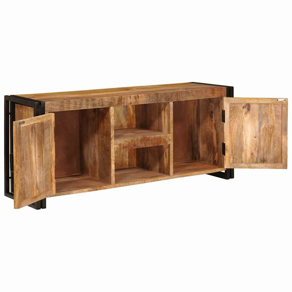 Meuble Tv Marron 120 X 30 X 50 Cm Bois De Manguier Brut Massif