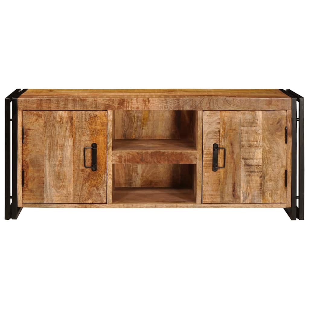 Meuble Tv Marron 120 X 30 X 50 Cm Bois De Manguier Brut Massif