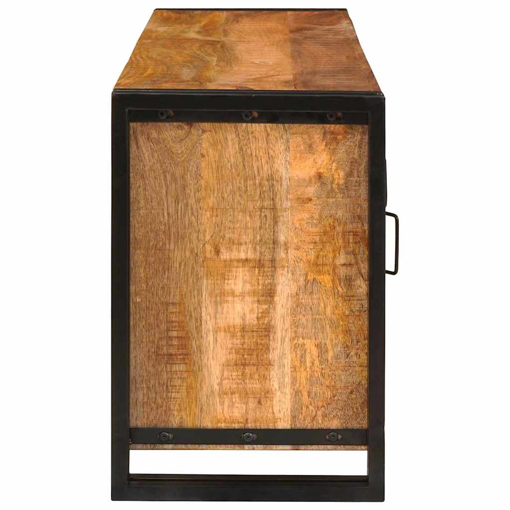 Meuble Tv Marron 120 X 30 X 50 Cm Bois De Manguier Brut Massif