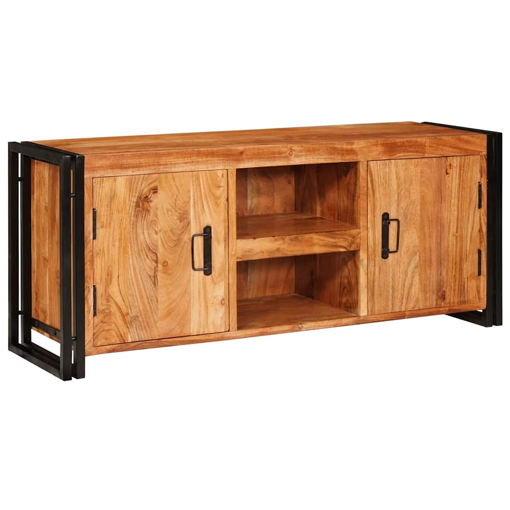 Meuble Tv Marron 120 X 30 X 50 Cm Bois De Manguier Brut Massif