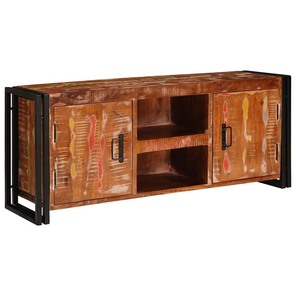 Meuble Tv Marron 120 X 30 X 50 Cm Bois De Manguier Brut Massif