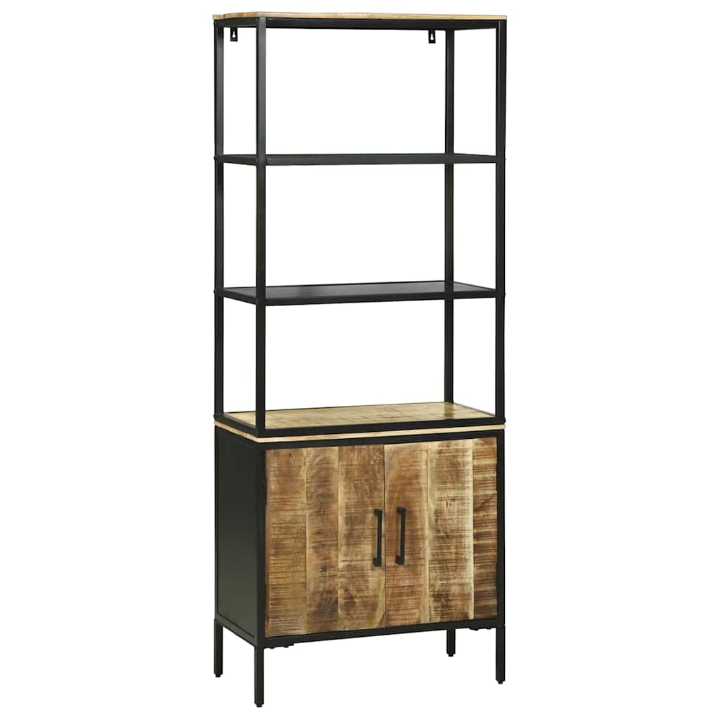 Haut Armoire Marron 70 X 35 X 180 Cm Bois De Manguier Massif