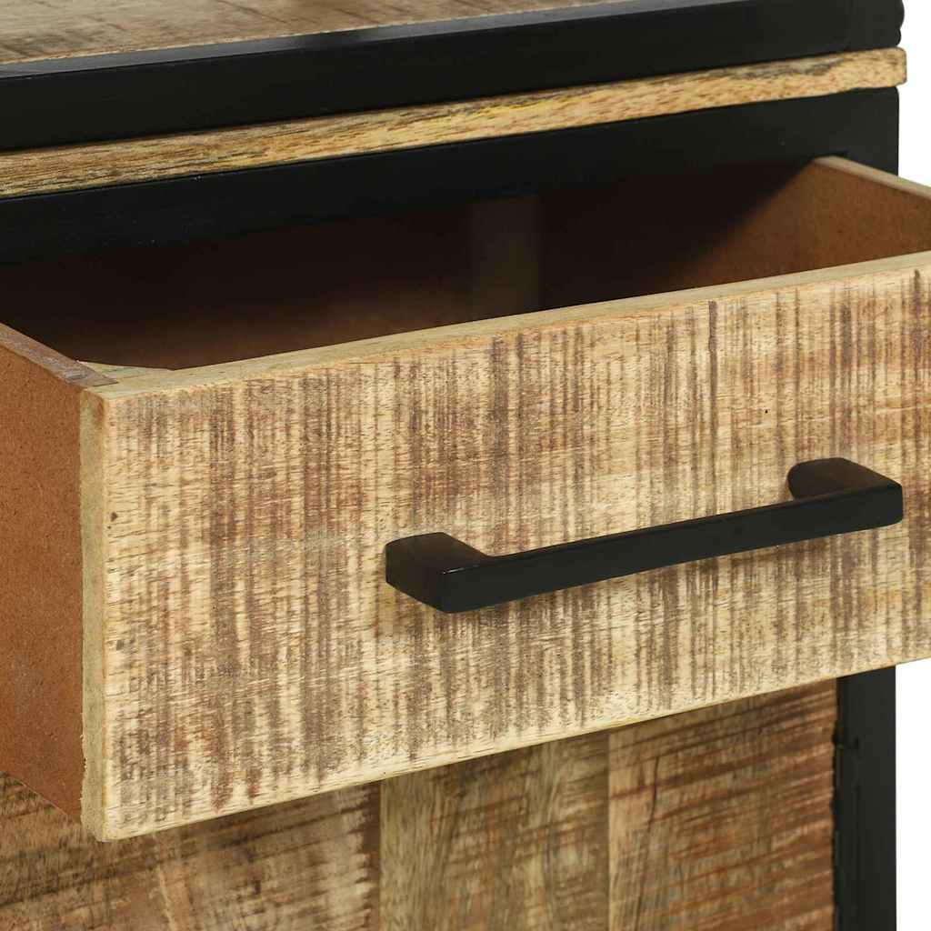 Haut Armoire Marron 70 X 35 X 180 Cm Bois De Manguier Massif