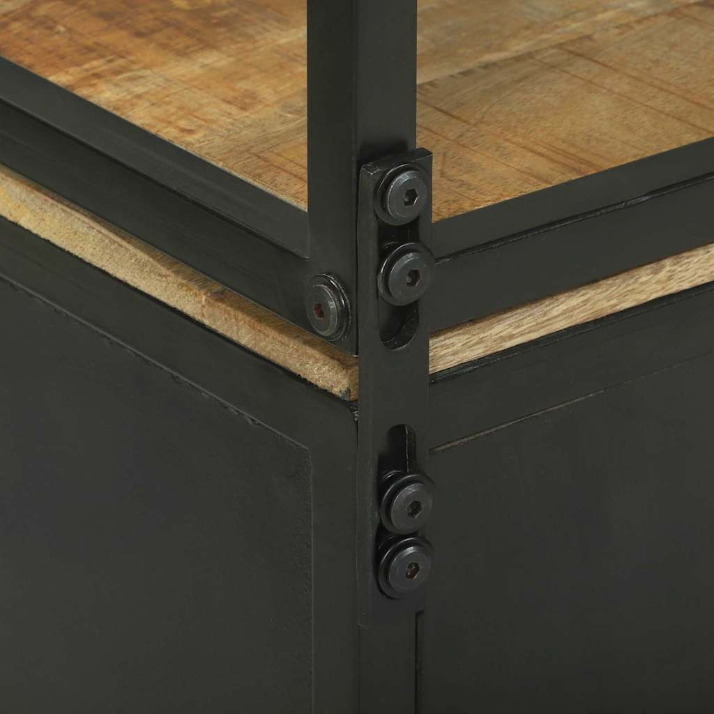 Haut Armoire Marron 70 X 35 X 180 Cm Bois De Manguier Massif