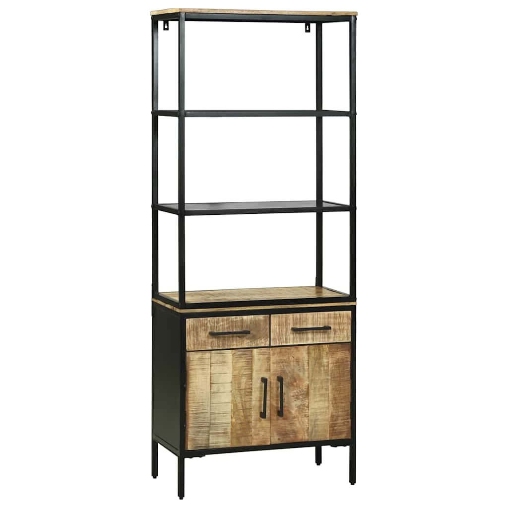 Haut Armoire Marron 70 X 35 X 180 Cm Bois De Manguier Massif