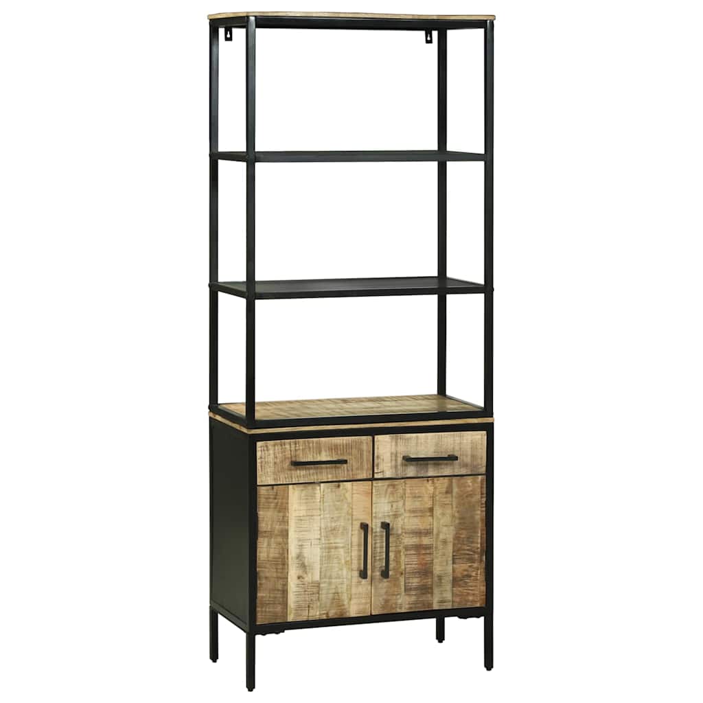 Haut Armoire Marron 70 X 35 X 180 Cm Bois De Manguier Massif