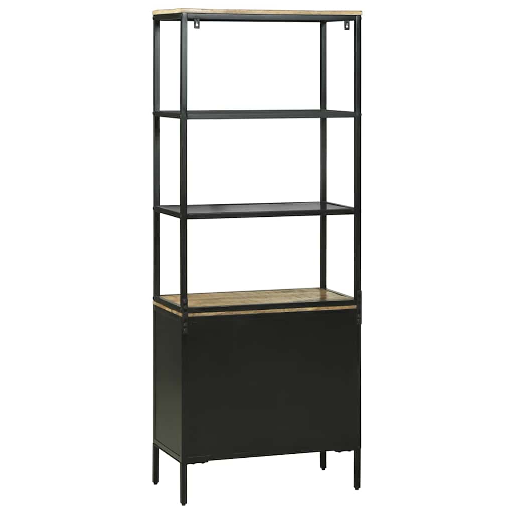 Haut Armoire Marron 70 X 35 X 180 Cm Bois De Manguier Massif