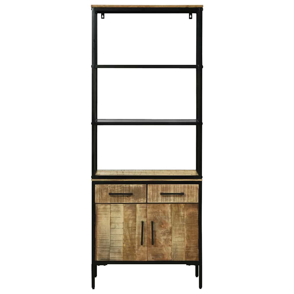 Haut Armoire Marron 70 X 35 X 180 Cm Bois De Manguier Massif