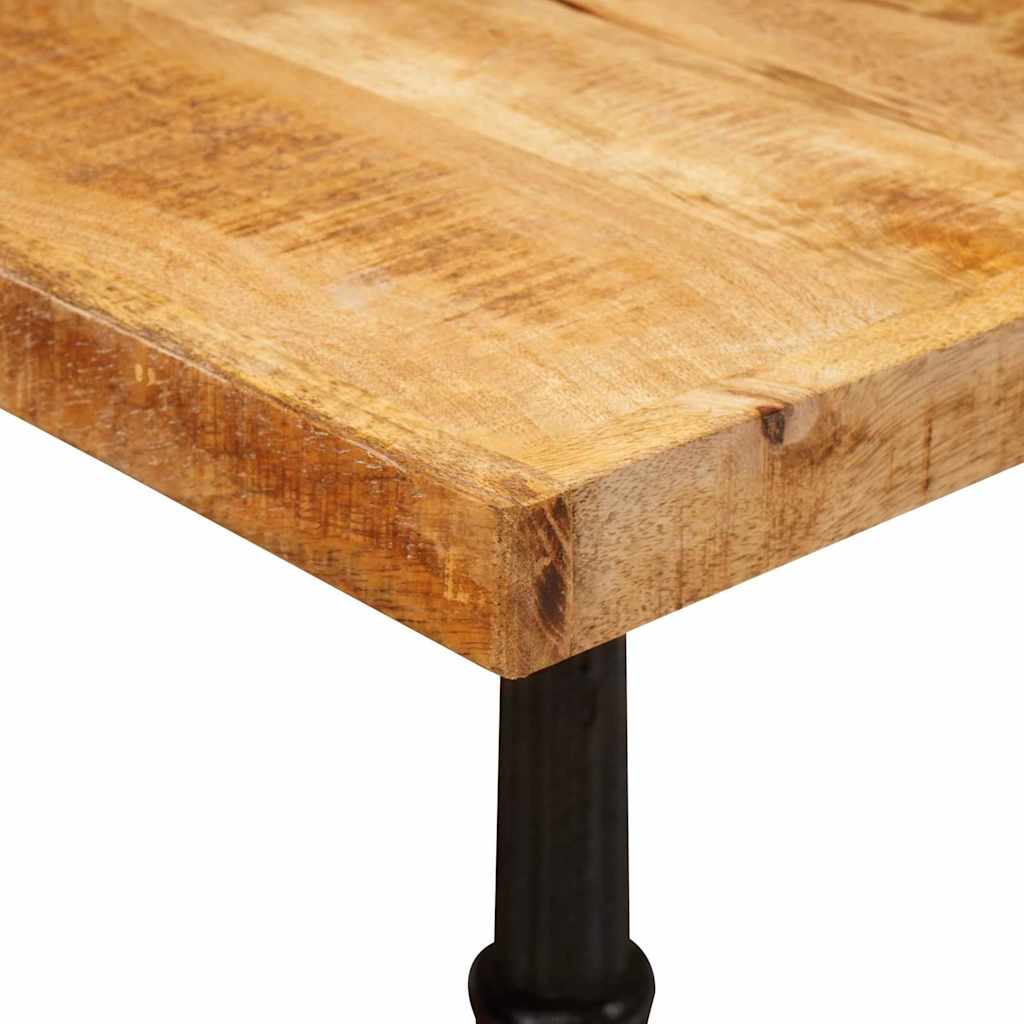 Table De Bistrot Marron Bois De Manguier Massif