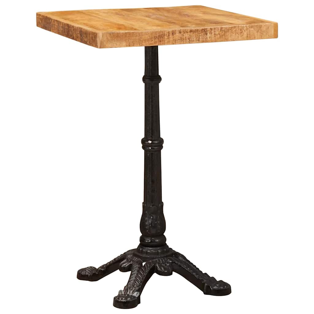 Table De Bistrot Marron Bois De Manguier Massif