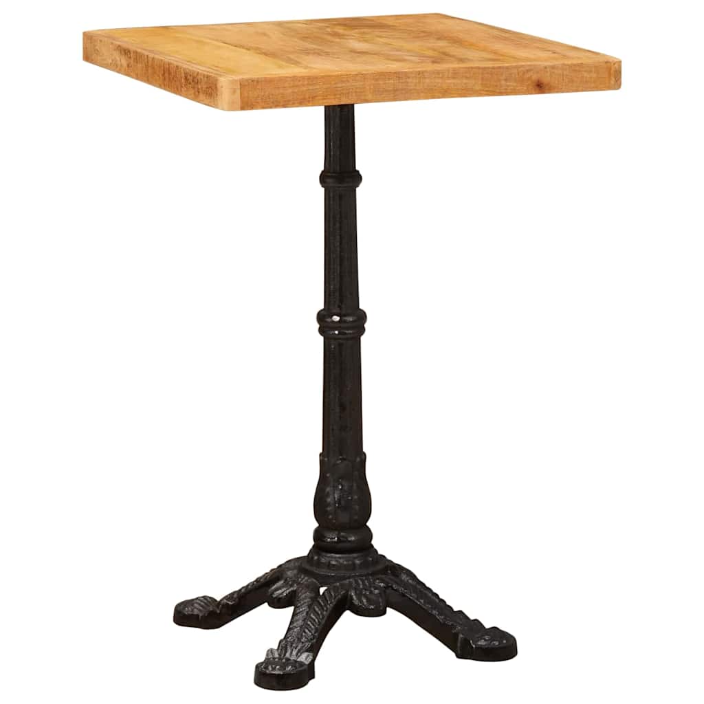 Table De Bistrot Marron Bois De Manguier Massif