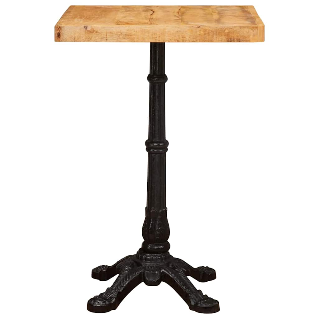 Table De Bistrot Marron Bois De Manguier Massif