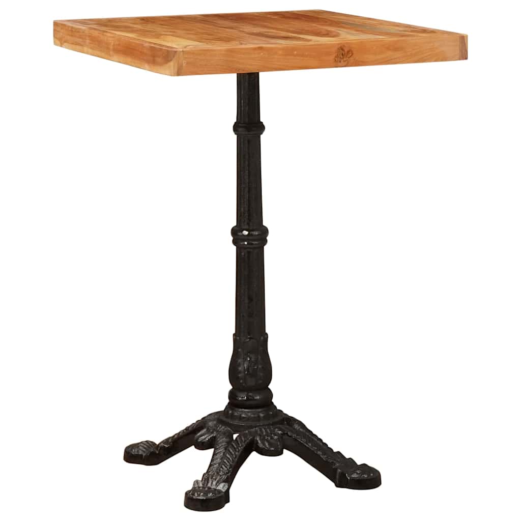 Table De Bistrot Marron Bois De Manguier Massif