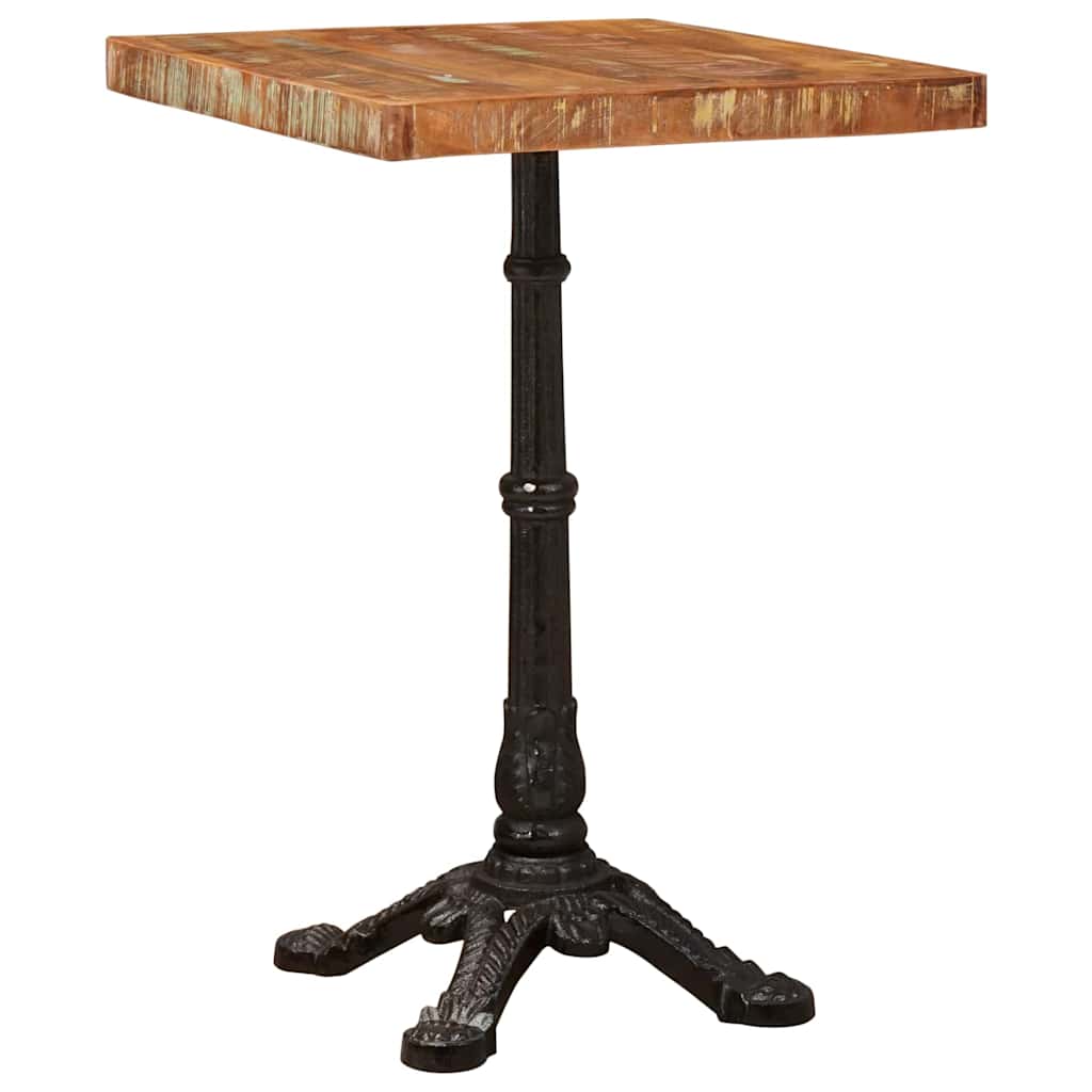 Table De Bistrot Marron Bois De Manguier Massif