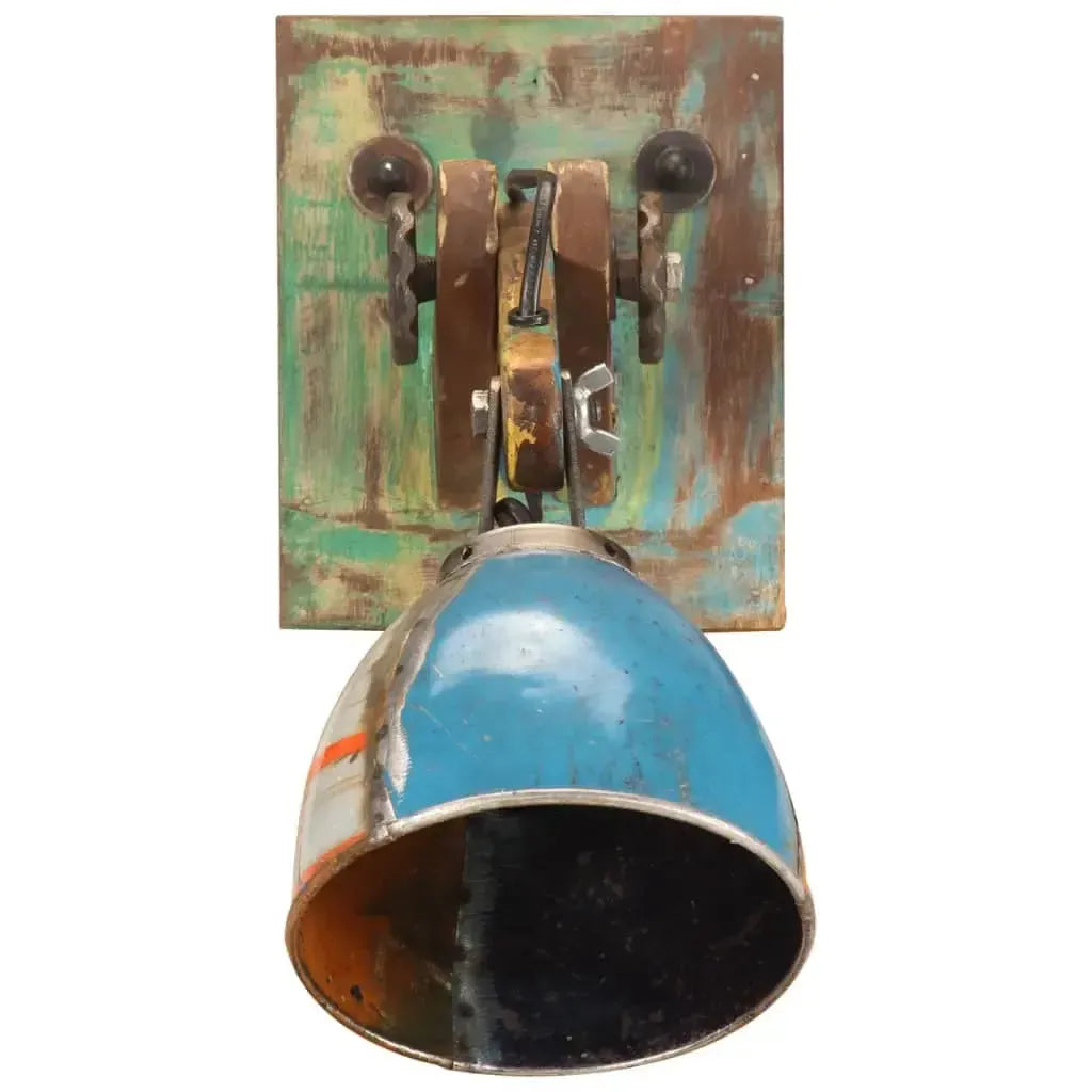 Applique Murale Industrielle Vintage en Bois et Fer-La-Fabrique-Industrielle