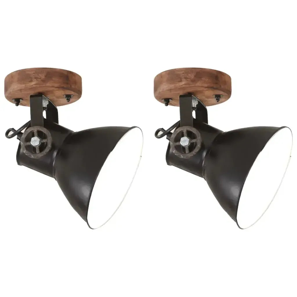 Applique Murale en Style Industriel Noire-1-2 x lampe-La-Fabrique-Industrielle