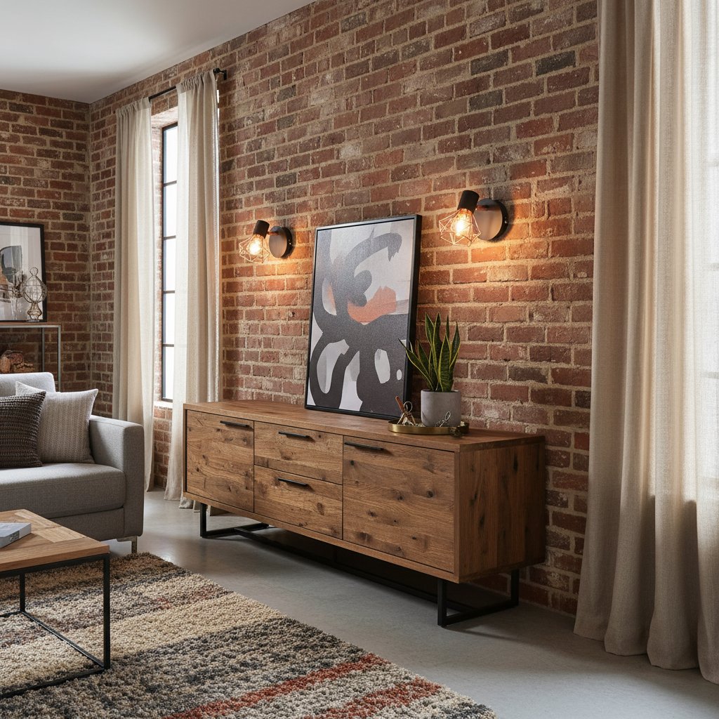 Applique Murale Industrielle en Métal Noir et Cuivre