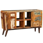 Armoire Avec 1 Porte 4 Étagères 3 Tiroirs Bois Massif Récupéré-La-Fabrique-Industrielle