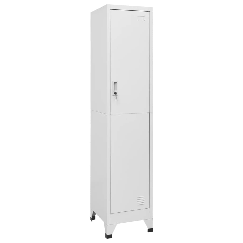 Armoire Industrielle Blanche en Acier-Avec 1 casier-1-La-Fabrique-Industrielle