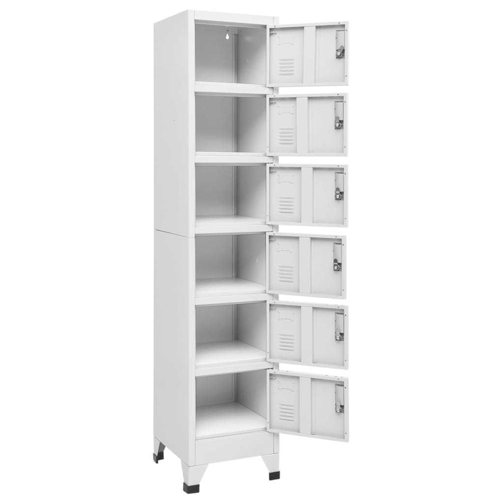 Armoire Industrielle Blanche en Acier-La-Fabrique-Industrielle