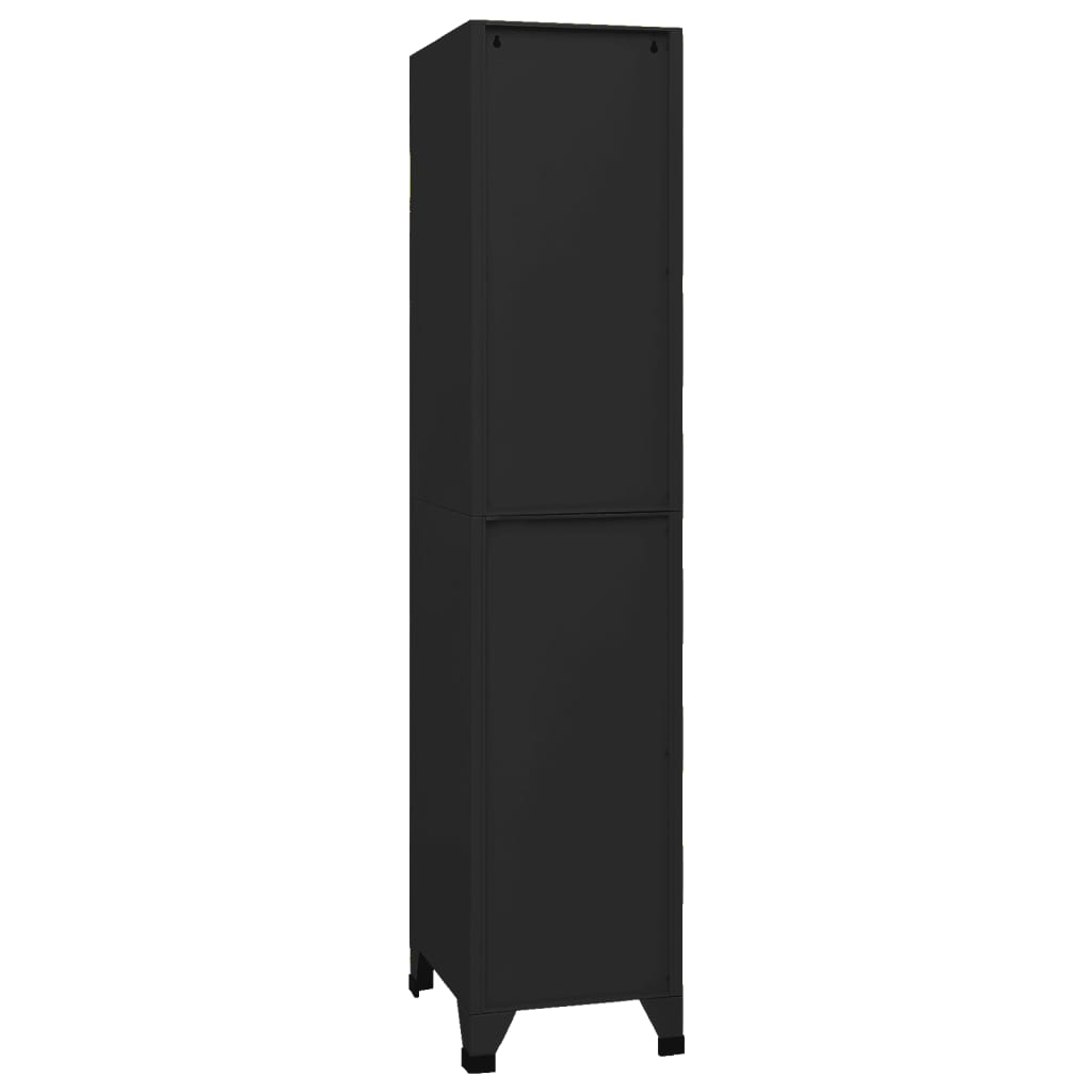 Armoire Industrielle en Métal Noir-La-Fabrique-Industrielle
