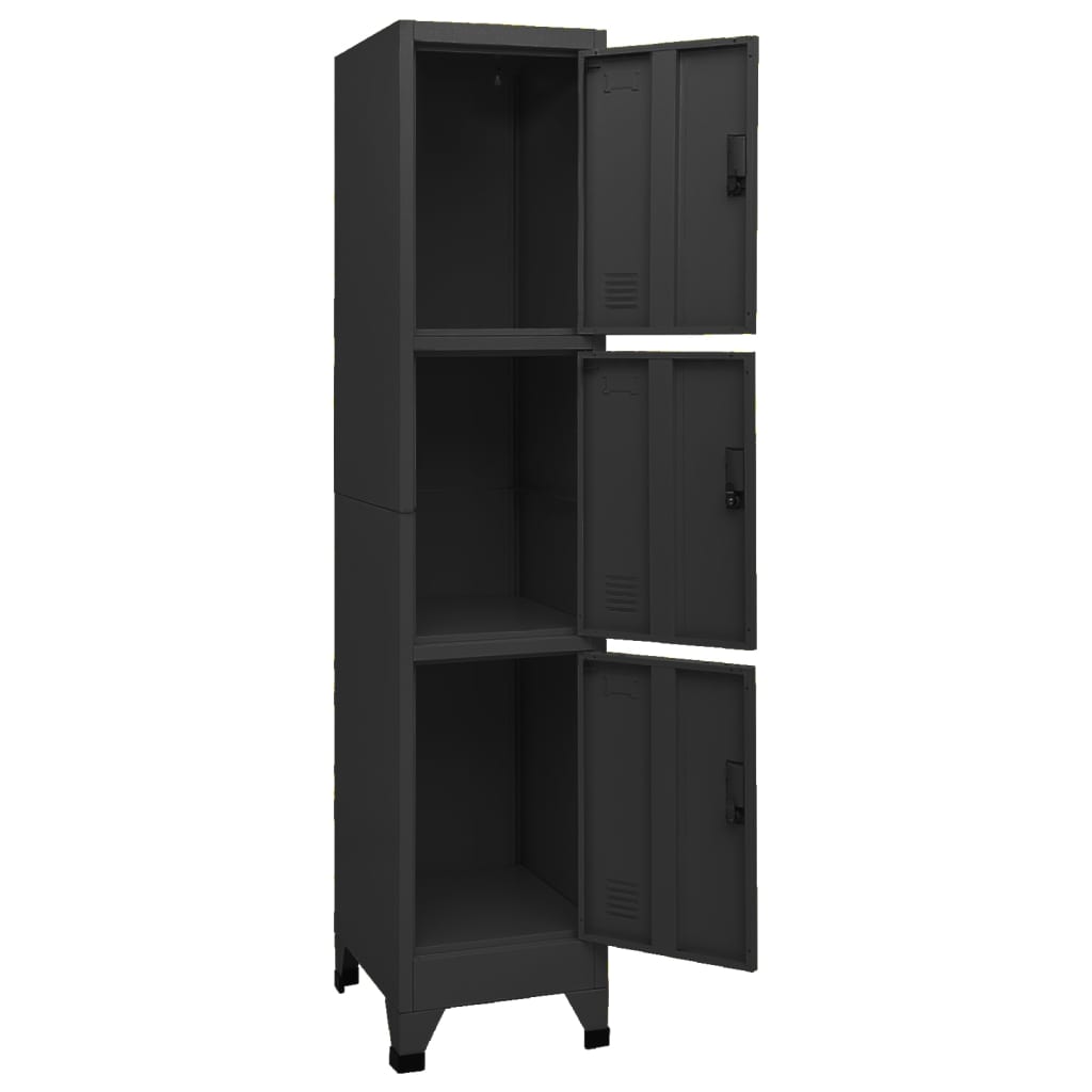 Armoire Industrielle en Métal Noir-La-Fabrique-Industrielle