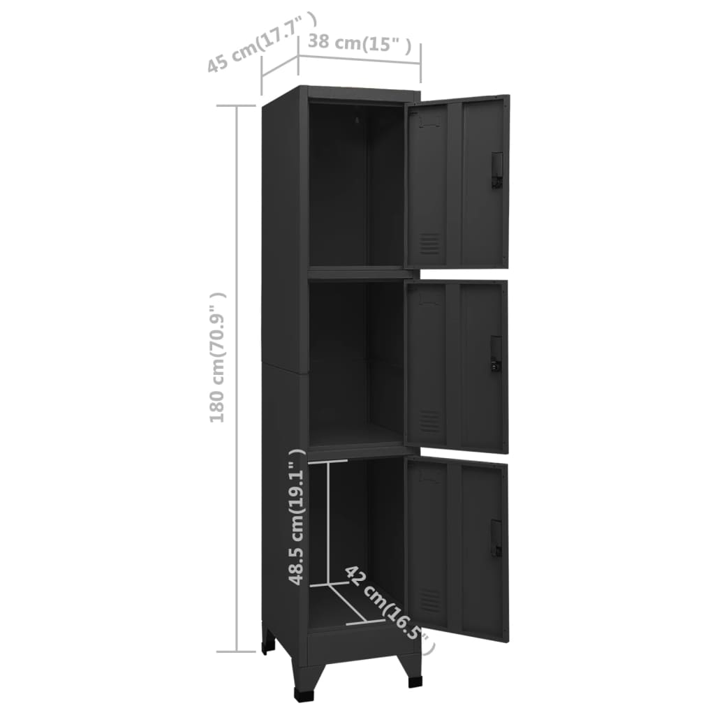 Armoire Industrielle en Métal Noir-La-Fabrique-Industrielle