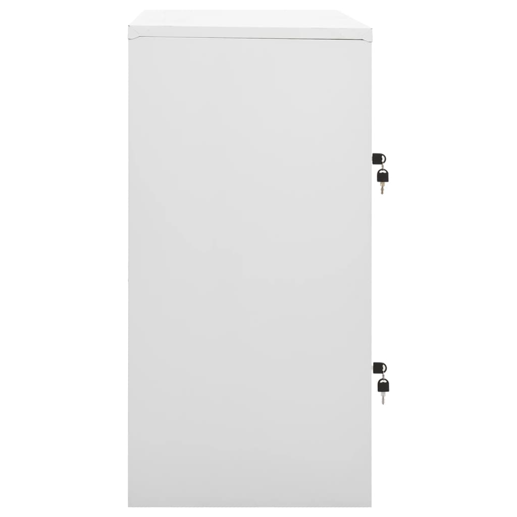Armoire Métallique 4 Portes en Acier Gris Clair-La-Fabrique-Industrielle