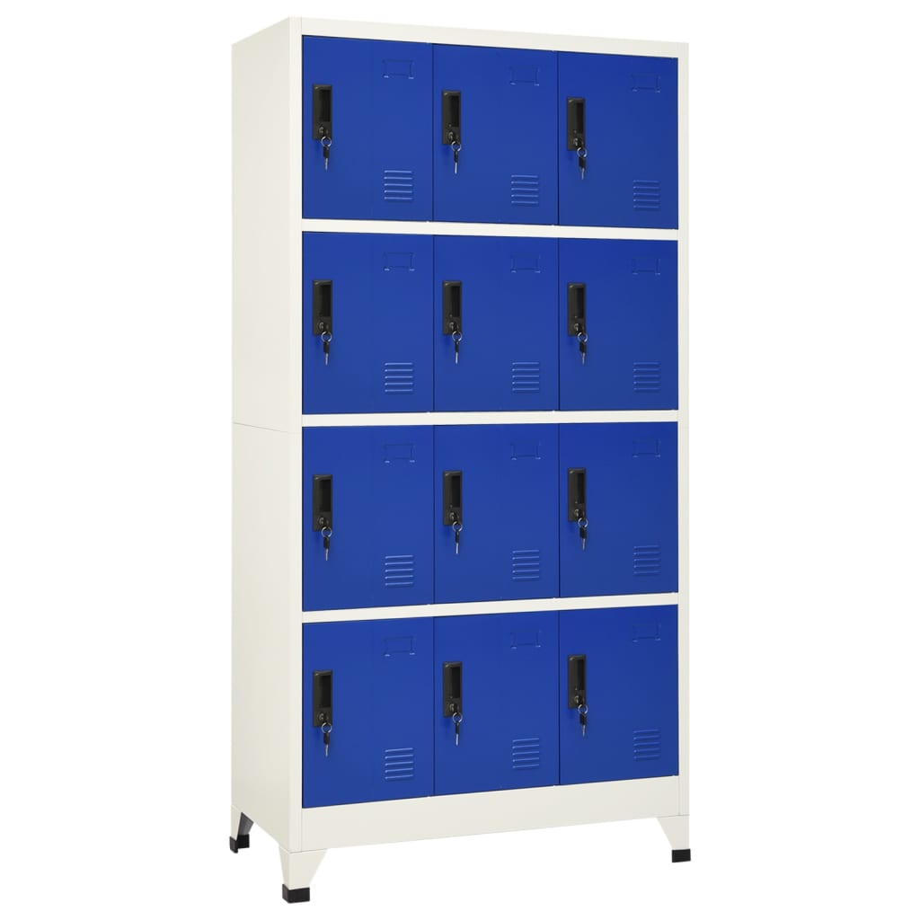 Armoire Métallique Bureau Industriel-Avec 12 casiers-1-La-Fabrique-Industrielle