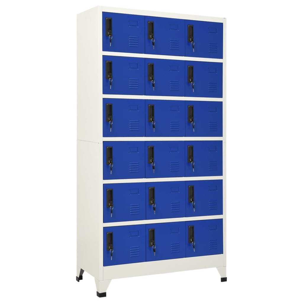 Armoire Métallique Bureau Industriel-Avec 18 casiers-1-La-Fabrique-Industrielle