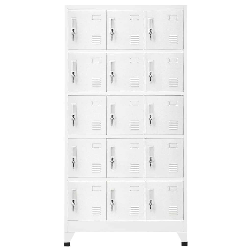 Armoire Métallique Haute en Acier Gris Clair-La-Fabrique-Industrielle