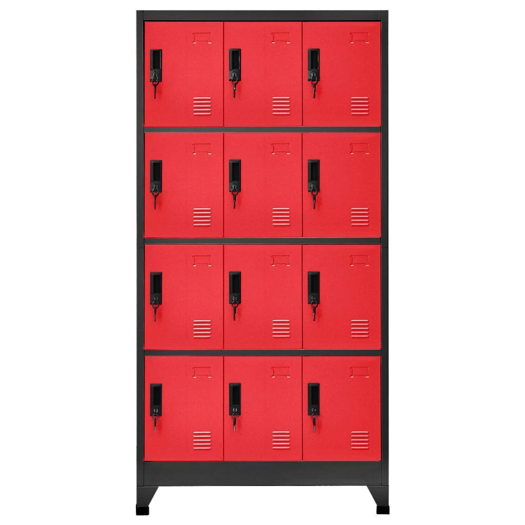 Armoire Métallique Rouge Style Industriel-La-Fabrique-Industrielle