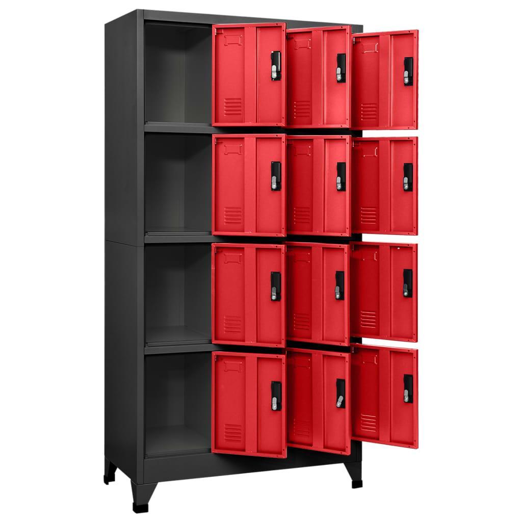 Armoire Métallique Rouge Style Industriel-La-Fabrique-Industrielle