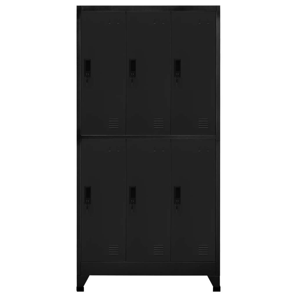 Armoire Métallique Vestiaire en Acier Noir-La-Fabrique-Industrielle