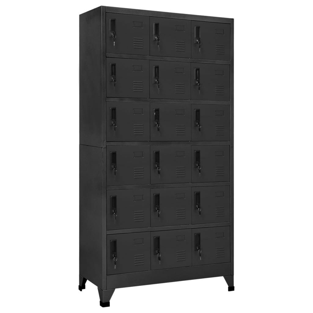 Armoire Métallique à Casiers Anthracite-Avec 18 casiers-1-La-Fabrique-Industrielle