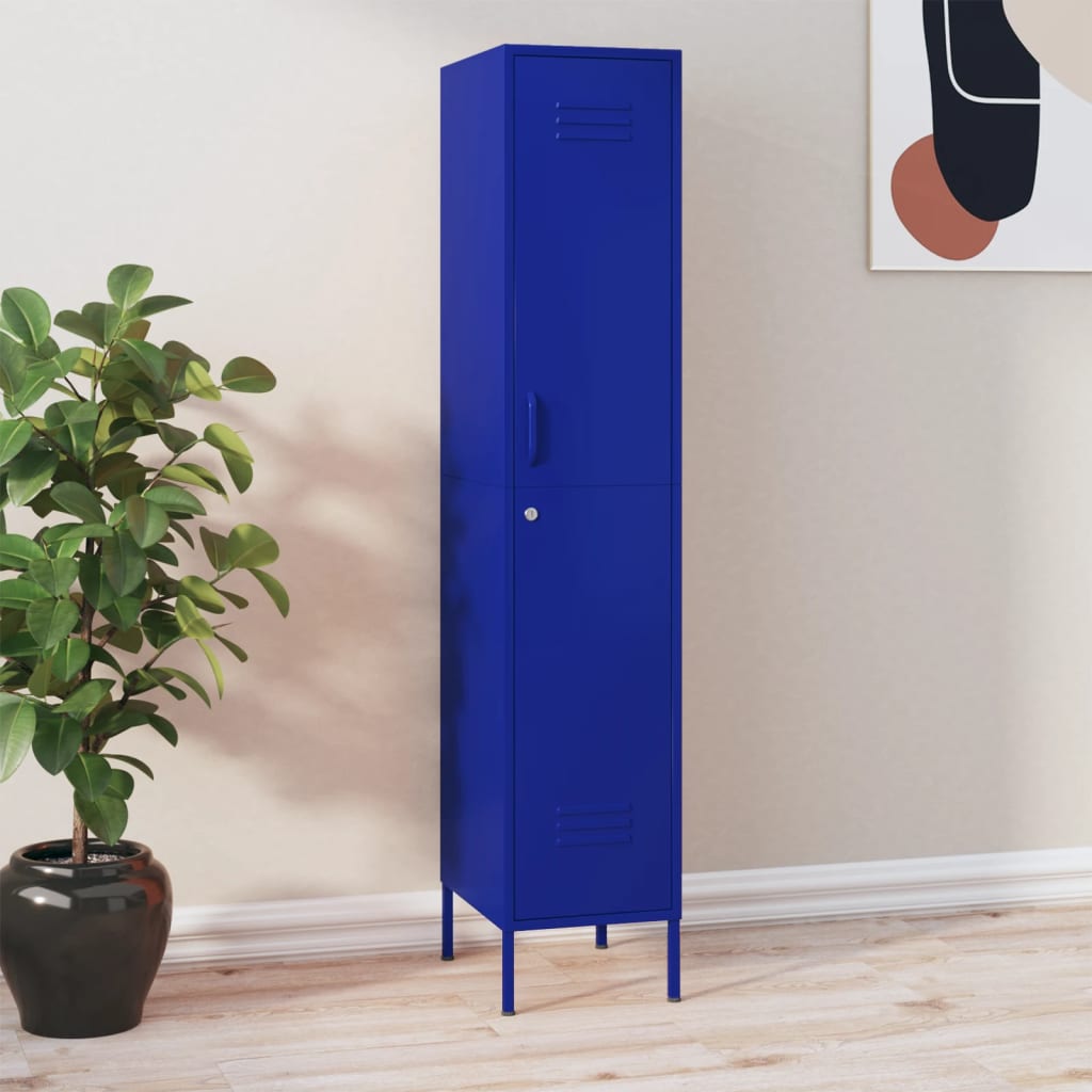 Armoire Métallique en Acier 1 Porte Style Industriel-Bleu marine-1-La-Fabrique-Industrielle