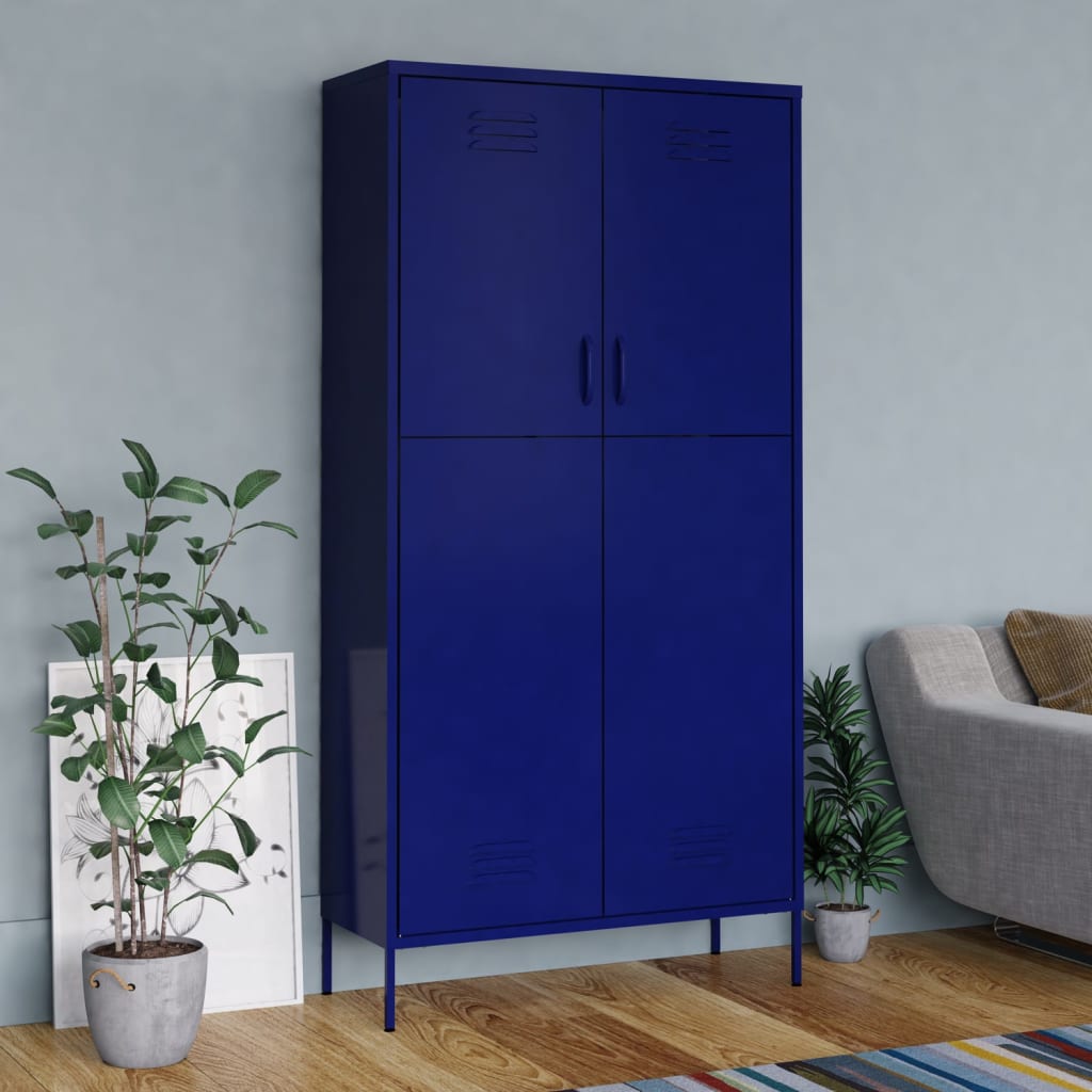 Armoire Métallique en Acier Vert Industriel-Bleu marine-1-La-Fabrique-Industrielle