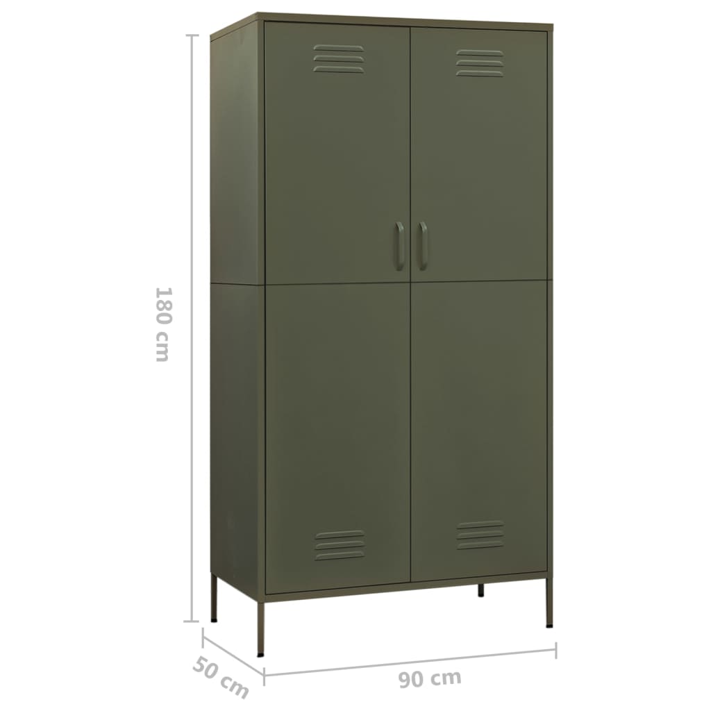 Armoire Métallique en Acier Vert Industriel-La-Fabrique-Industrielle