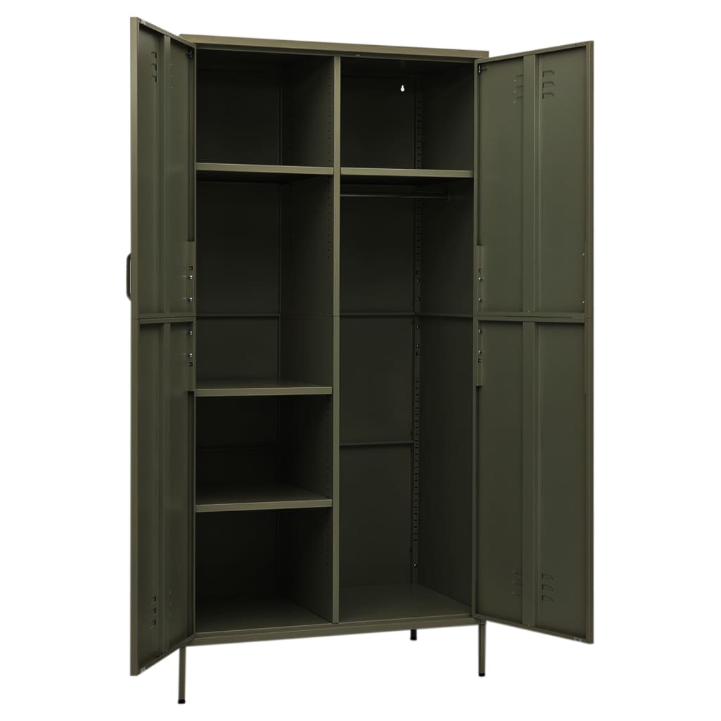 Armoire Métallique en Acier Vert Industriel-La-Fabrique-Industrielle