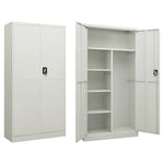 Armoire de Rangement Métallique au design Industriel-Gris clair-1-La-Fabrique-Industrielle