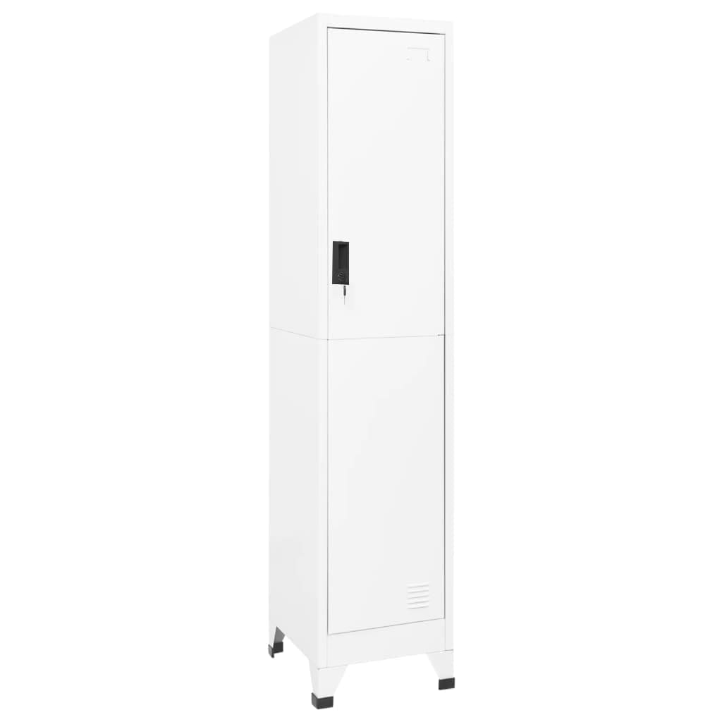 Armoire en Métal Blanc Industriel-Avec 1 casier-1-La-Fabrique-Industrielle