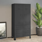 Armoire en Métal Style Industriel-Anthracite-1-La-Fabrique-Industrielle