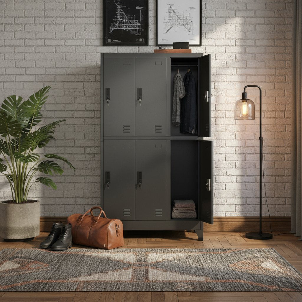 Armoire Métallique à Casiers Anthracite