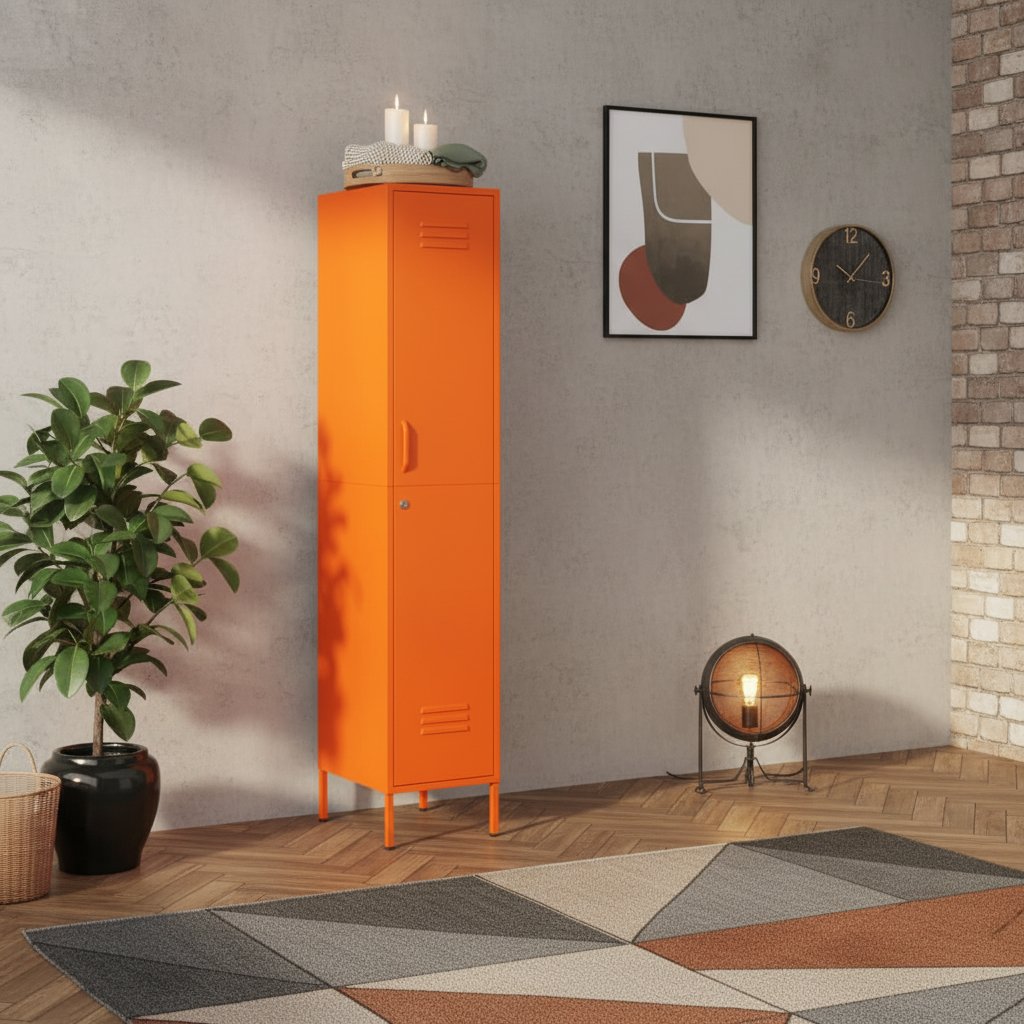 Armoire Métallique en Acier 1 Porte Style Industriel