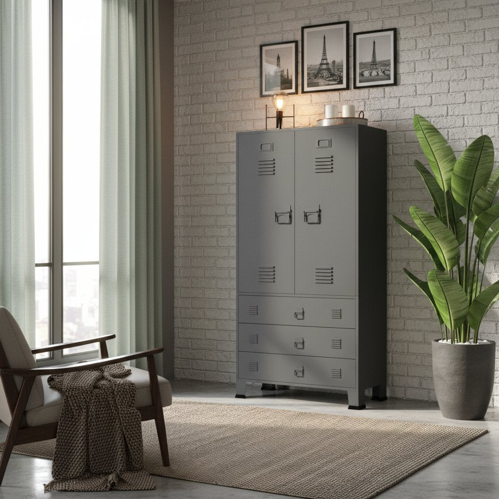 Armoire en Métal Style Industriel