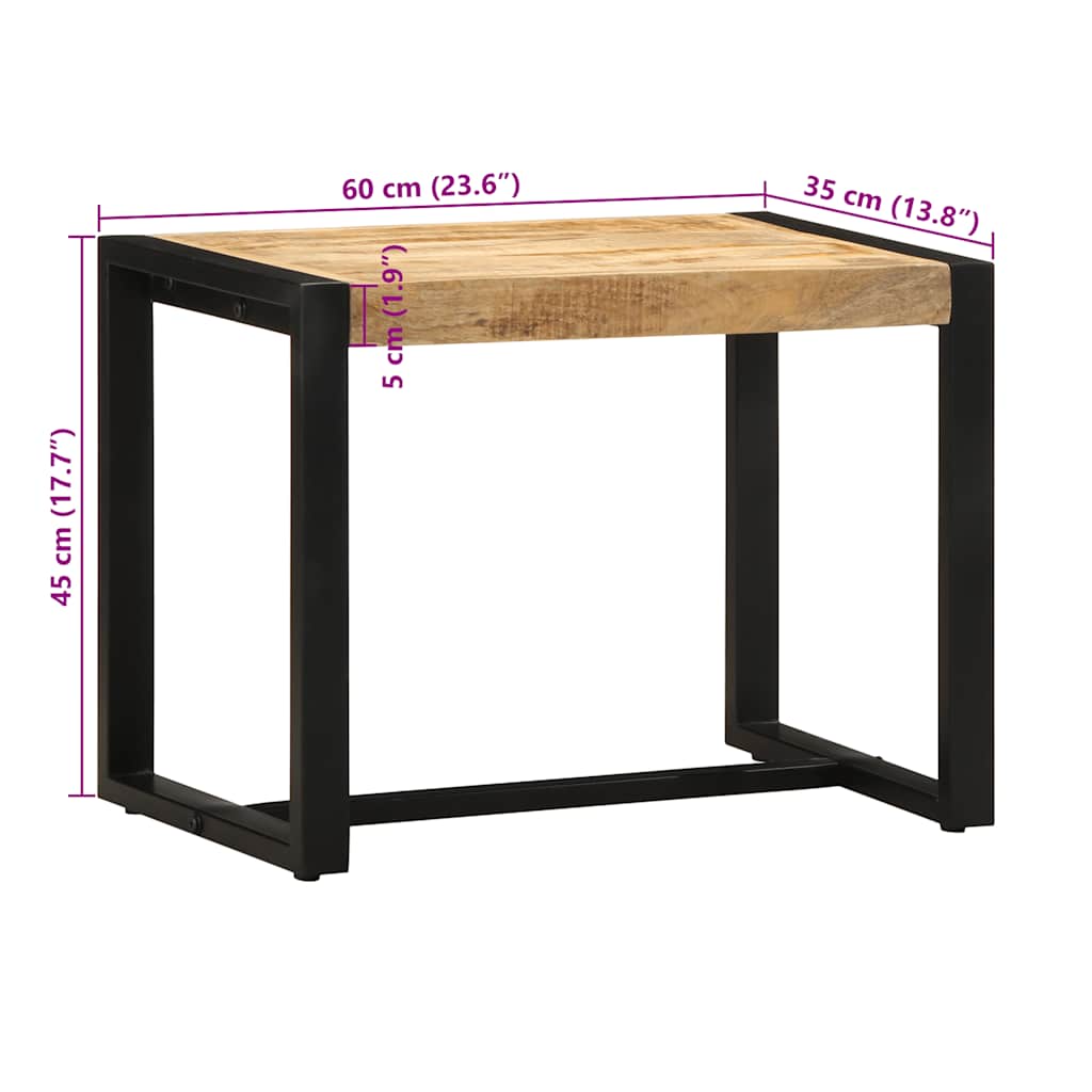 Banc 60X35X45 Cm Bois Massif De Manguier-La-Fabrique-Industrielle