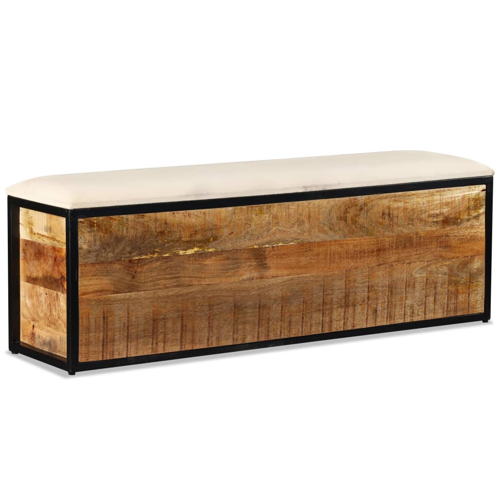 Banc Chaussures Industriel en Bois de Manguier-La-Fabrique-Industrielle