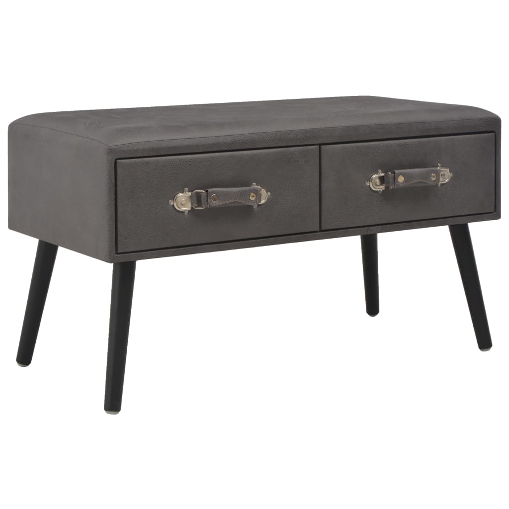 Banc Coffre en Similicuir au Style Industriel-Gris-La-Fabrique-Industrielle