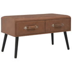 Banc Coffre en Similicuir au Style Industriel-Marron foncé-La-Fabrique-Industrielle